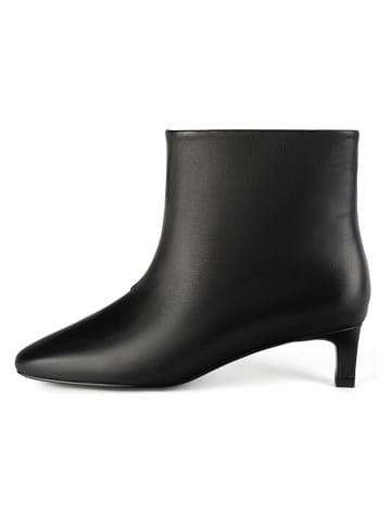 loft37 Skórzane botki w kolorze czarnym