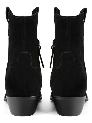 loft37 Skórzane kowbojki w kolorze czarnym