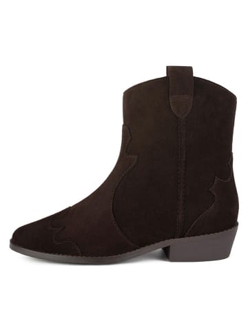 loft37 Leder-Cowboy-Boots in Braun