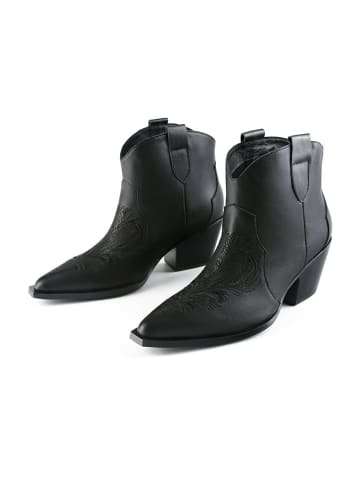 loft37 Leder-Cowboy-Boots "West Valley City" in Schwarz