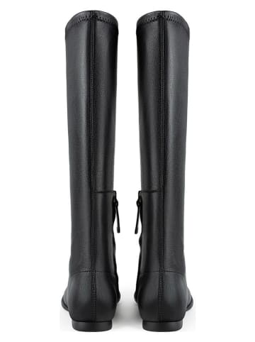 loft37 Leder-Stiefel in Schwarz