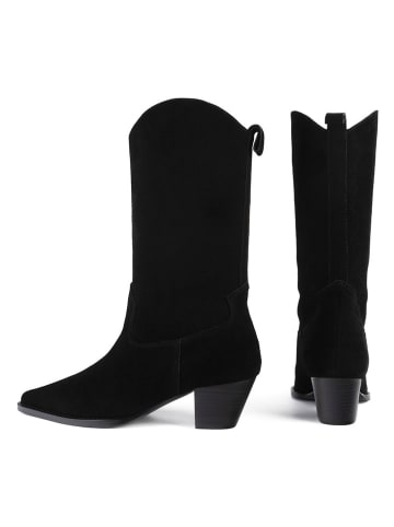 loft37 Leder-Stiefeletten "Better Me" in Schwarz
