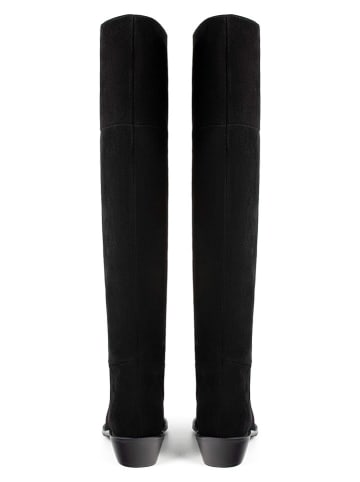 loft37 Leder-Stiefel in Schwarz