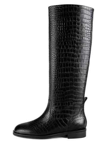 loft37 Leder-Stiefel in Schwarz