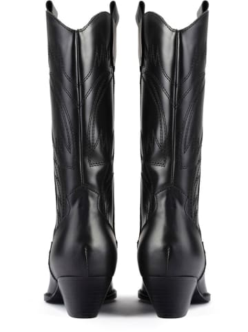 loft37 Leder-Cowboy-Boots "Crush On U" in Schwarz