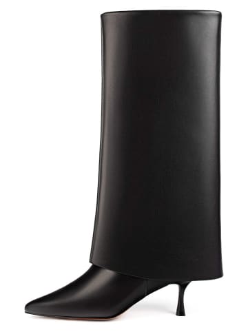 loft37 Leder-Stiefel in Schwarz