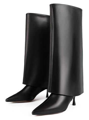 loft37 Leder-Stiefel in Schwarz