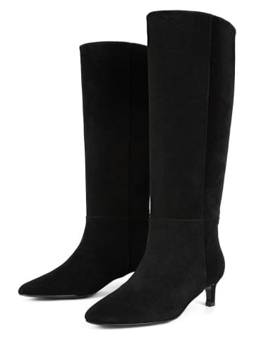 loft37 Leder-Stiefel in Schwarz