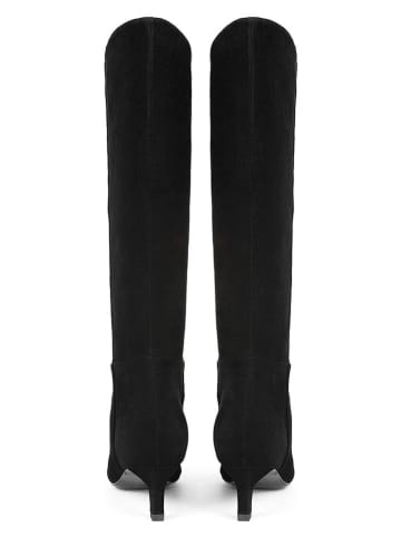 loft37 Leder-Stiefel in Schwarz