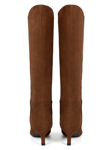 loft37 Leder-Stiefel in Hellbraun