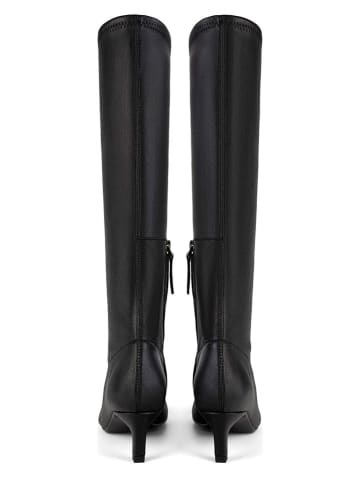 loft37 Leder-Stiefel in Schwarz