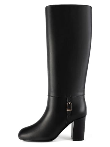 loft37 Leder-Stiefel in Schwarz