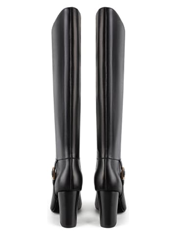 loft37 Leder-Stiefel in Schwarz