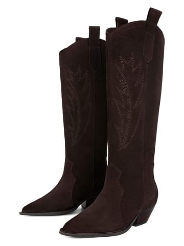 loft37 Leder-Cowboystiefel in Braun