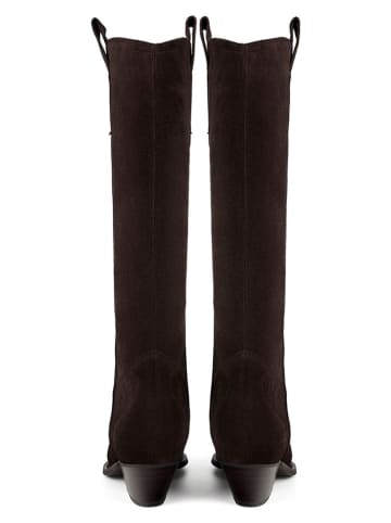 loft37 Leder-Cowboystiefel in Braun