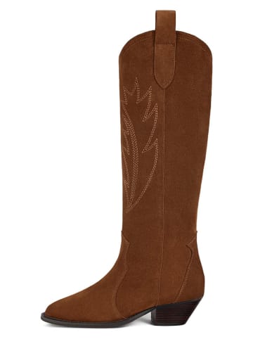 loft37 Leder-Cowboystiefel in Hellbraun