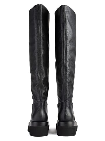 loft37 Leder-Stiefel in Schwarz