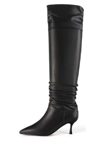 loft37 Leder-Stiefel in Schwarz