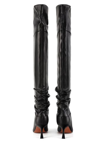 loft37 Leder-Stiefel in Schwarz