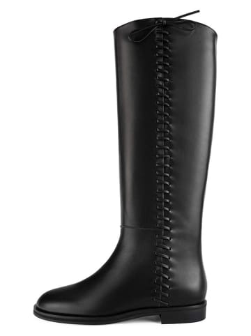 loft37 Leder-Stiefel in Schwarz