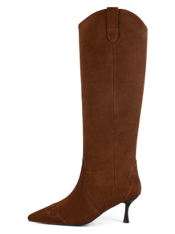 loft37 Leder-Stiefel in Hellbraun