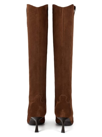 loft37 Leder-Stiefel in Hellbraun