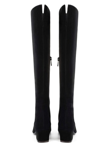 loft37 Leder-Stiefel in Schwarz