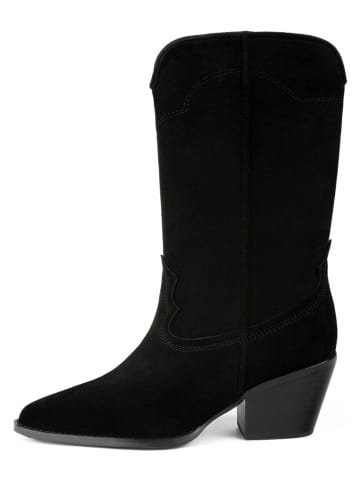 loft37 Leder-Westernstiefel "Rock Me Slow" in Schwarz