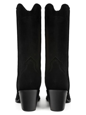 loft37 Leder-Westernstiefel "Rock Me Slow" in Schwarz
