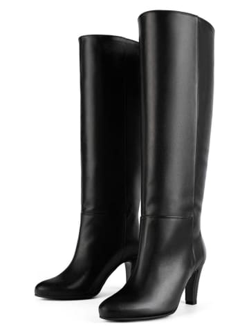 loft37 Leder-Stiefel in Schwarz