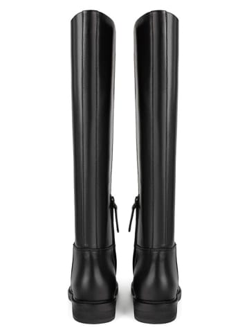 loft37 Leder-Stiefel in Schwarz