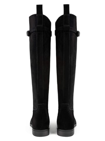 loft37 Leder-Stiefel in Schwarz