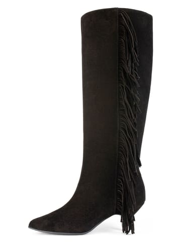 loft37 Leder-Stiefel in Schwarz