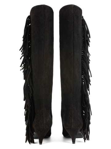 loft37 Leder-Stiefel in Schwarz