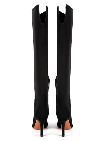 loft37 Leder-Stiefel in Schwarz