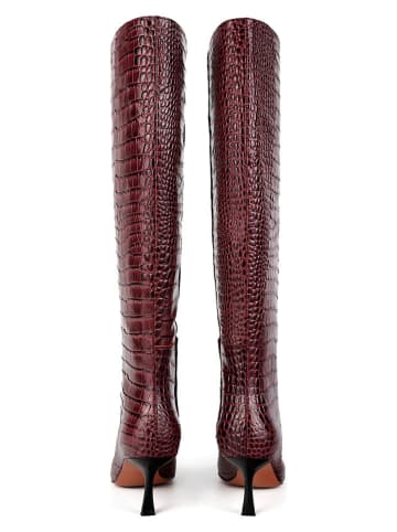 l37 Leder-Stiefel in Bordeaux
