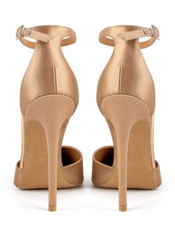 loft37 Czółenka w kolorze złotym