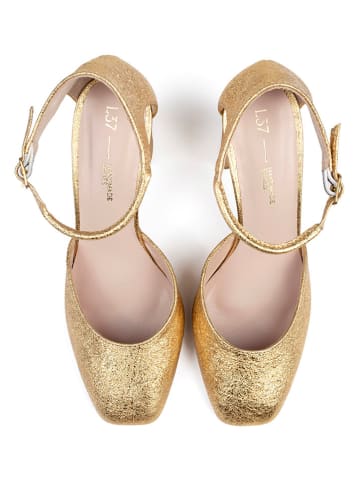 loft37 Leder-Spangenpumps "East Of The Sun" in Gold