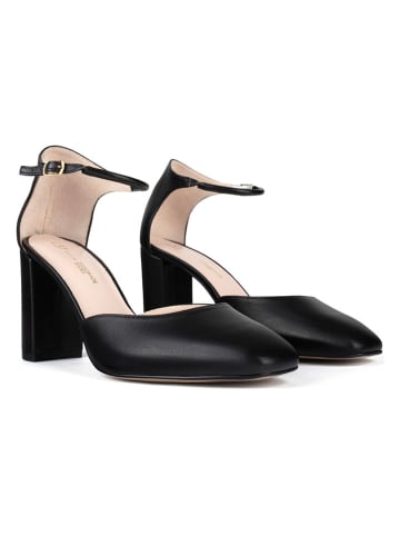 loft37 Leder-Spangenpumps "East Of The Sun" in Schwarz