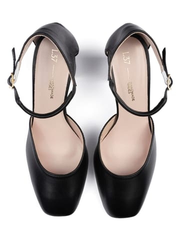 loft37 Leder-Spangenpumps "East Of The Sun" in Schwarz