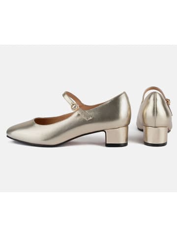 loft37 Leder-Spangenpumps "Fall in Love" in Gold