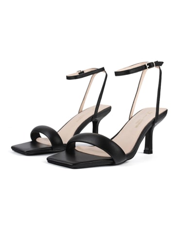 loft37 Leder-Sandaletten "Hypnotic" in Schwarz