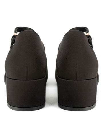 loft37 Leder-Spangenpumps in Schwarz