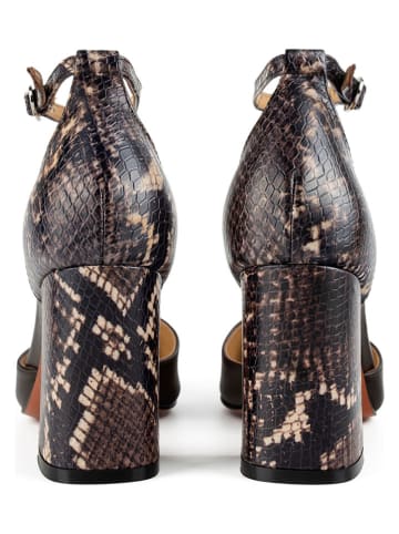 loft37 Leder-Spangenpumps in Braun