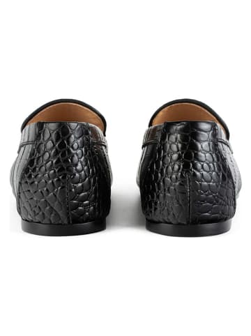 loft37 Skórzane mokasyny w kolorze czarnym