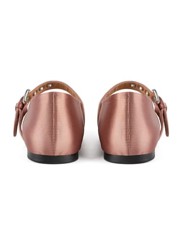 loft37 Leder-Spangenballerinas in Pink