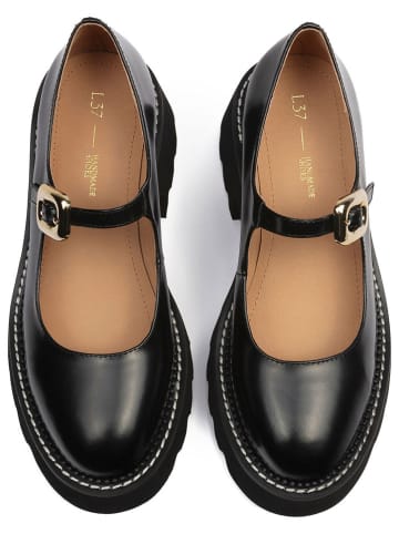 loft37 Leder-Pumps in Schwarz