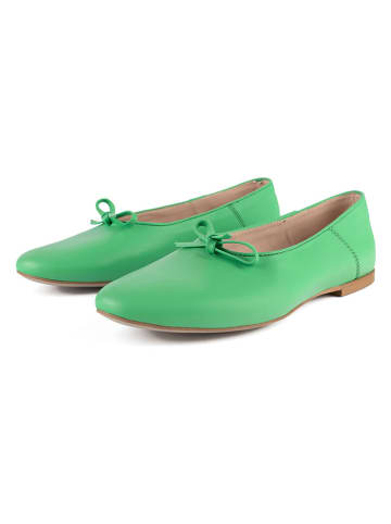 loft37 Leder-Ballerinas in Grün