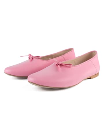 loft37 Skórzane baleriny "Find The Way" w kolorze jasnoróżowym
