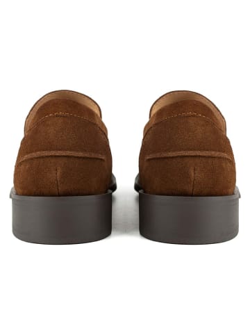 loft37 Skórzane mokasyny w kolorze karmelowym